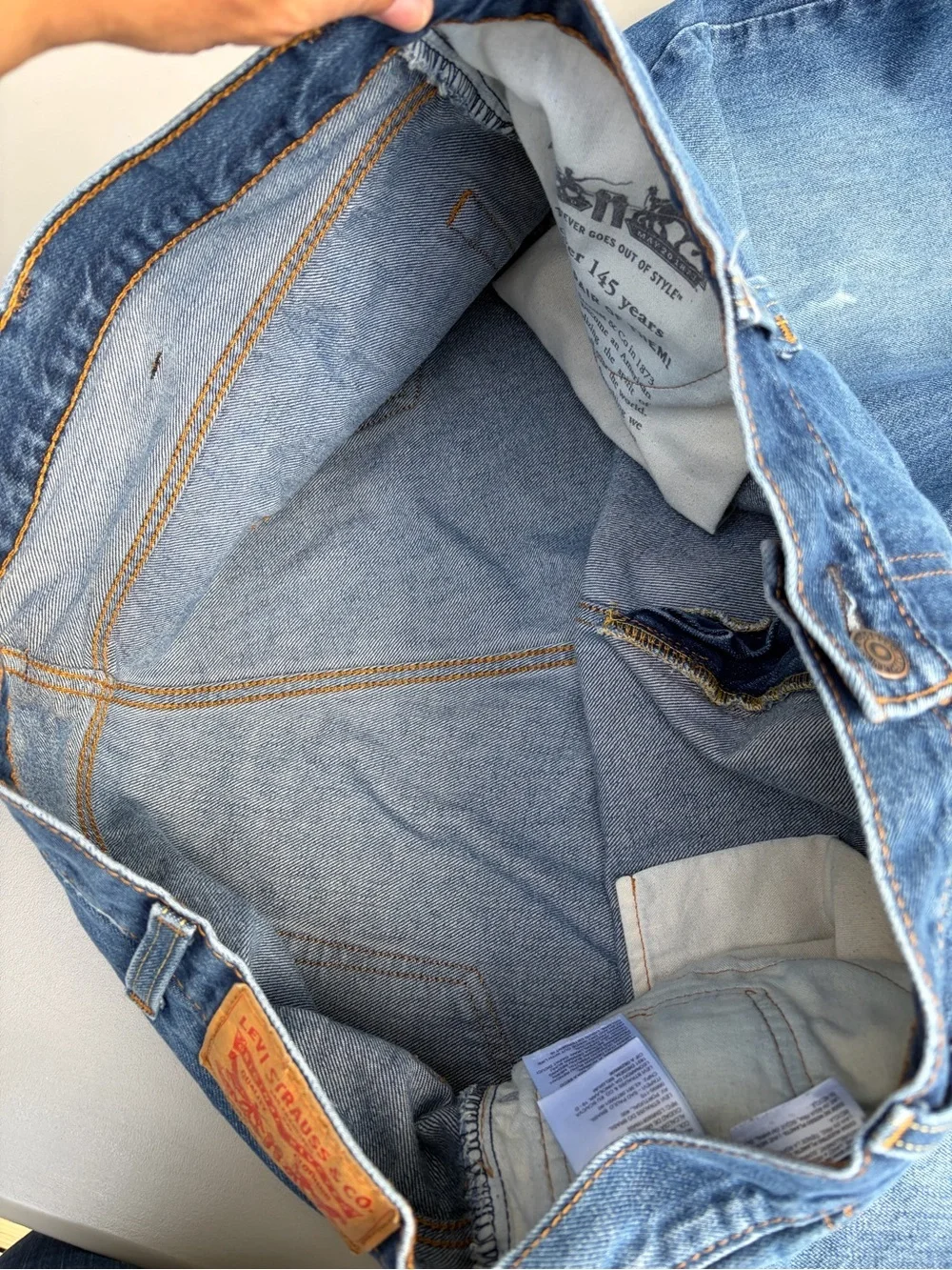 Levi's 569 jorts Blue Denim Jean Shorts - Mid Wash 40